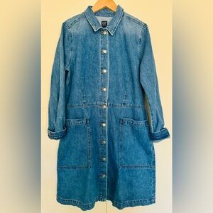 Gap Long sleeve Denim dress, size M.